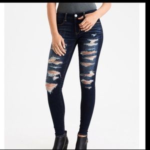 Dark Wash American Eagle Skinny Jeans Size 6